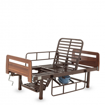 Кровать механич. E-49 (ММ-2620Н-05) ЛДСП Венге (спинки с прорезью) с матрасом - 3