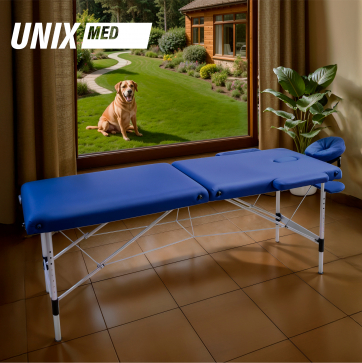 Массажный стол UNIX Master 2 Section Blue - 3