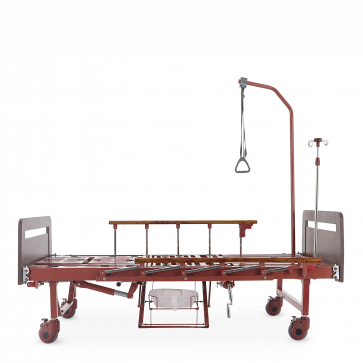 Кровать механическая MED-MOS YG-5 (ЛДСП венге, 13 секций, матрас, уголки, ТУ, столик, ванночка, БП, К) - 5